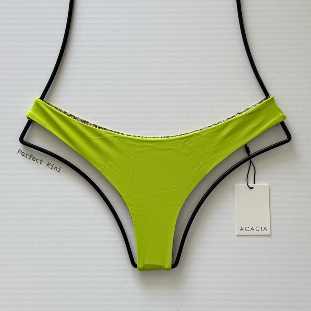 Acacia Swim Ho'okipa Bikini Bottom - Wasabi - Low Rise, Cheeky Brazilian Cut
